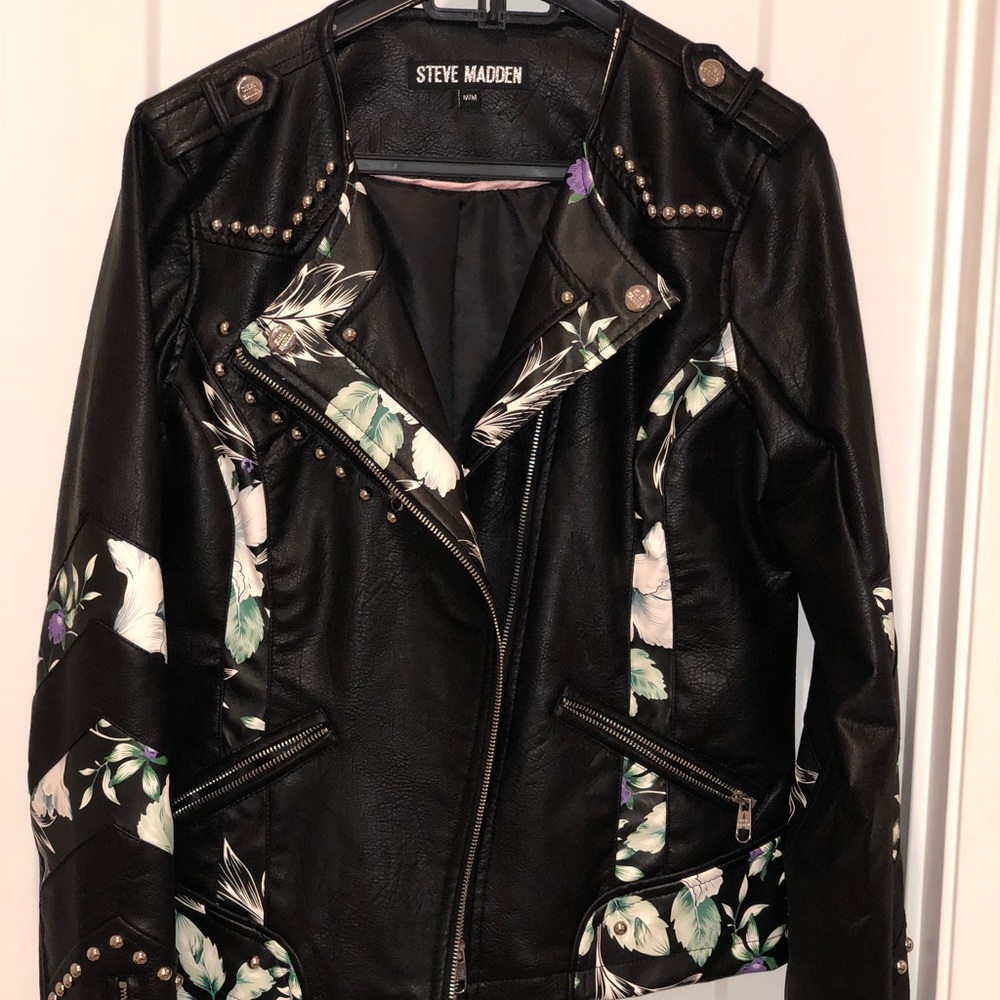SOLD! Madden Faux Studded Leather Jacket - Picture 3 of 7